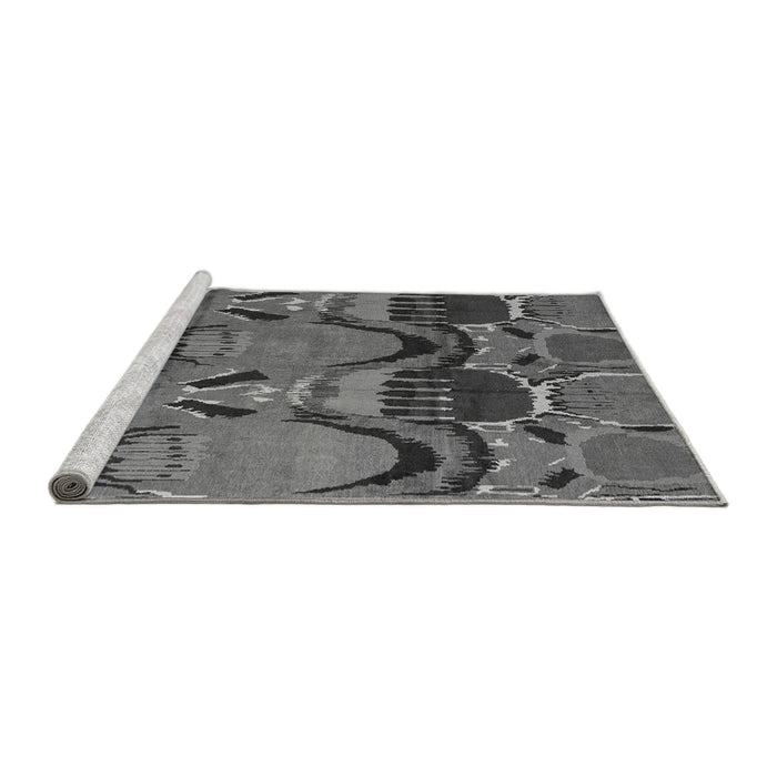 Sideview of Machine Washable Abstract Gray Modern Rug, wshabs4554gry