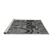 Sideview of Machine Washable Abstract Gray Modern Rug, wshabs4554gry