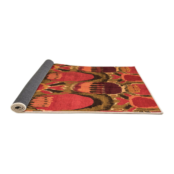 Sideview of Abstract Orange Modern Rug, abs4554org