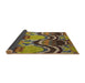 Sideview of Abstract Copper Green Modern Rug, abs4555