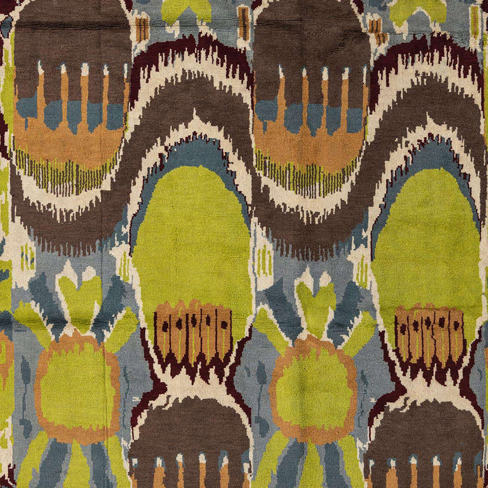 Abstract Copper Green Modern Rug, abs4555