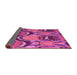 Sideview of Abstract Pink Modern Rug, abs4555pnk