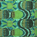 Square Machine Washable Abstract Turquoise Modern Area Rugs, wshabs4555turq