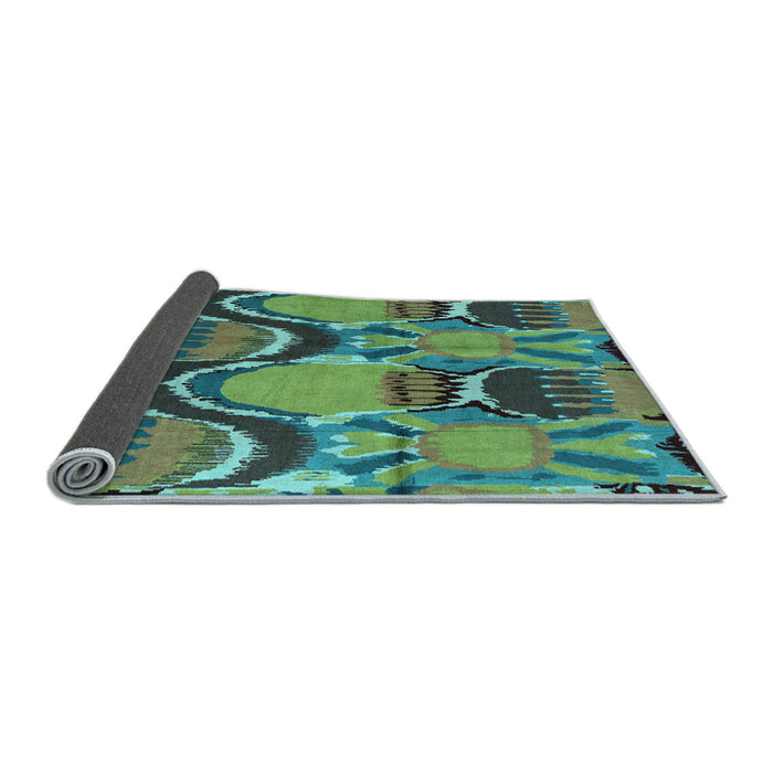 Sideview of Abstract Light Blue Modern Rug, abs4555lblu