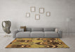 Machine Washable Abstract Brown Modern Rug in a Living Room,, wshabs4555brn