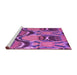 Sideview of Machine Washable Abstract Purple Modern Area Rugs, wshabs4555pur