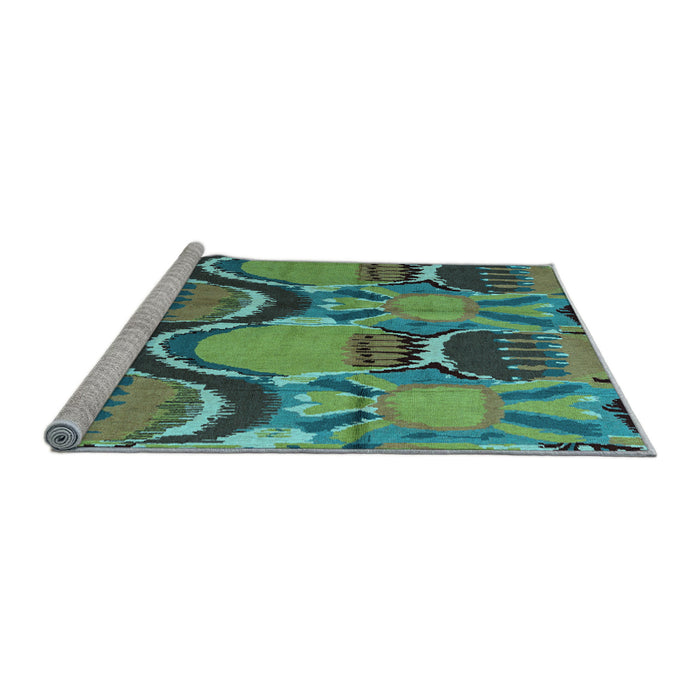 Sideview of Machine Washable Abstract Light Blue Modern Rug, wshabs4555lblu