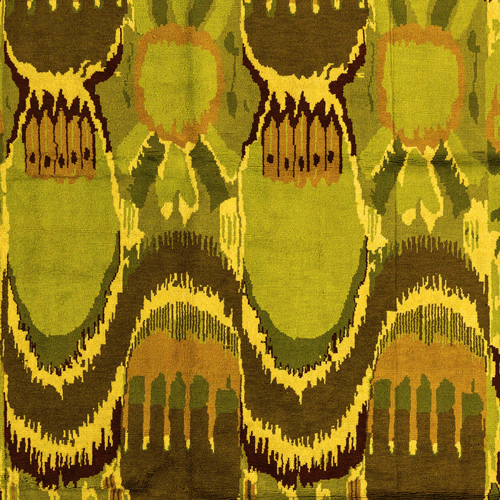 Machine Washable Abstract Yellow Modern Rug, wshabs4555yw