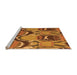 Sideview of Machine Washable Abstract Orange Modern Area Rugs, wshabs4555org