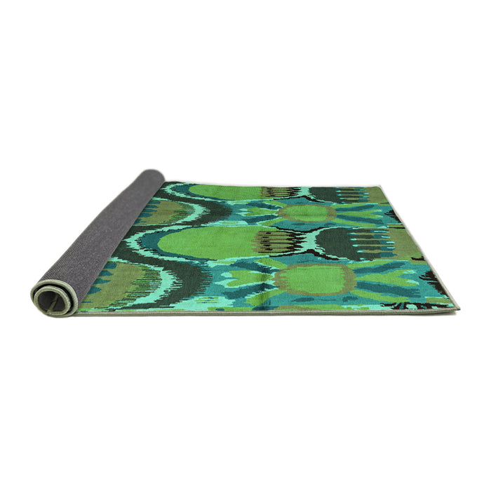 Sideview of Abstract Turquoise Modern Rug, abs4555turq