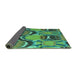 Sideview of Abstract Turquoise Modern Rug, abs4555turq