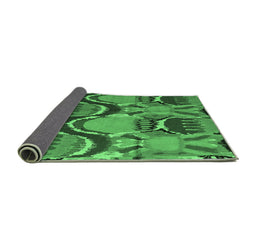 Sideview of Abstract Emerald Green Modern Rug, abs4555emgrn