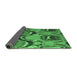 Sideview of Abstract Emerald Green Modern Rug, abs4555emgrn