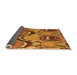 Sideview of Abstract Orange Modern Rug, abs4555org