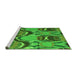 Sideview of Machine Washable Abstract Green Modern Area Rugs, wshabs4555grn