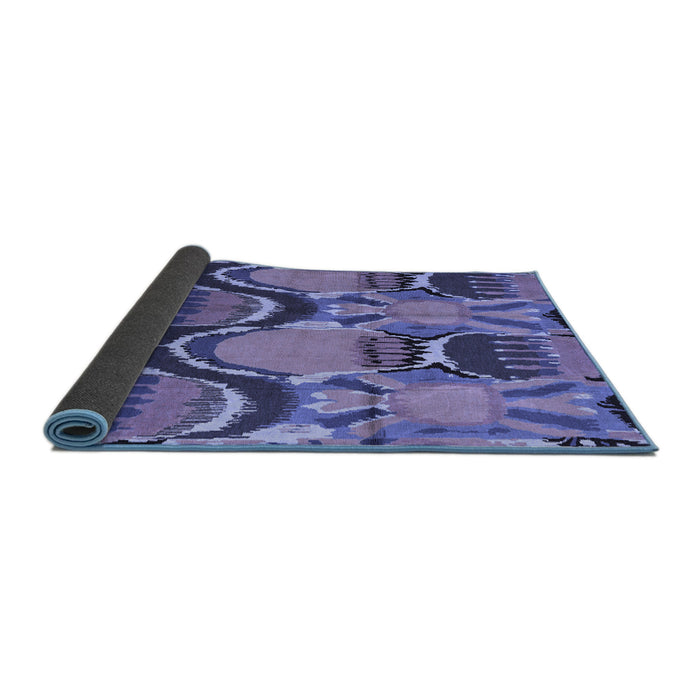 Sideview of Abstract Blue Modern Rug, abs4555blu