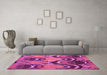 Machine Washable Abstract Pink Modern Rug in a Living Room, wshabs4555pnk