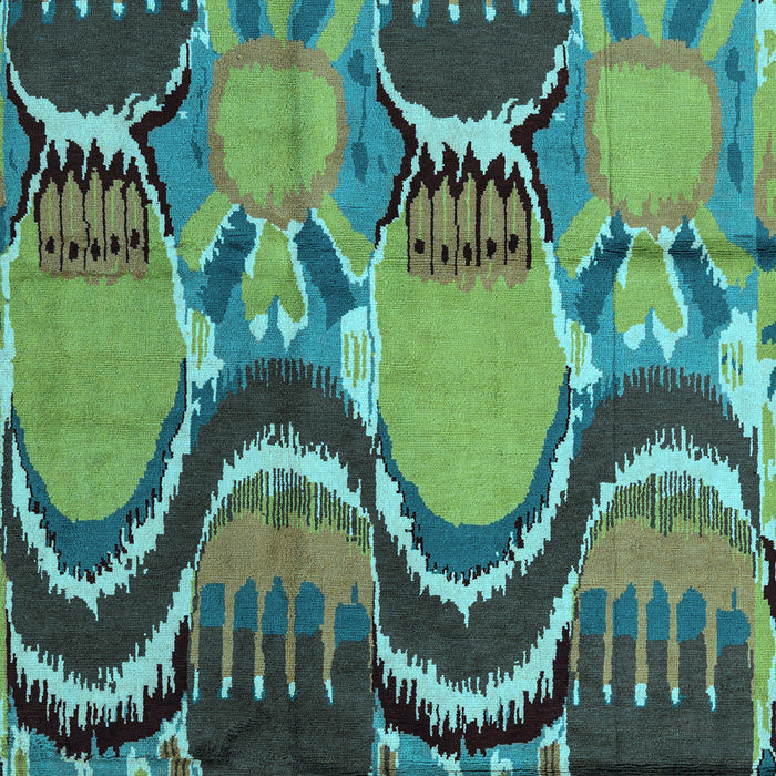 Machine Washable Abstract Light Blue Modern Rug, wshabs4555lblu