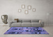 Machine Washable Abstract Blue Modern Rug in a Living Room, wshabs4555blu