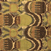 Square Machine Washable Abstract Brown Modern Rug, wshabs4555brn