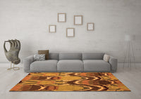 Machine Washable Abstract Orange Modern Rug, wshabs4555org