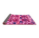 Sideview of Abstract Pink Modern Rug, abs4556pnk