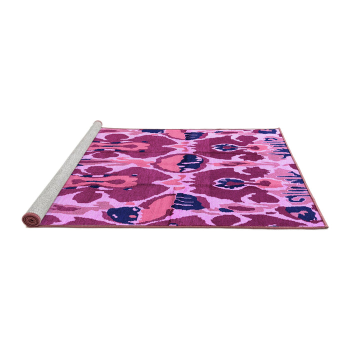 Sideview of Machine Washable Abstract Purple Modern Area Rugs, wshabs4556pur
