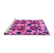 Sideview of Machine Washable Abstract Purple Modern Area Rugs, wshabs4556pur