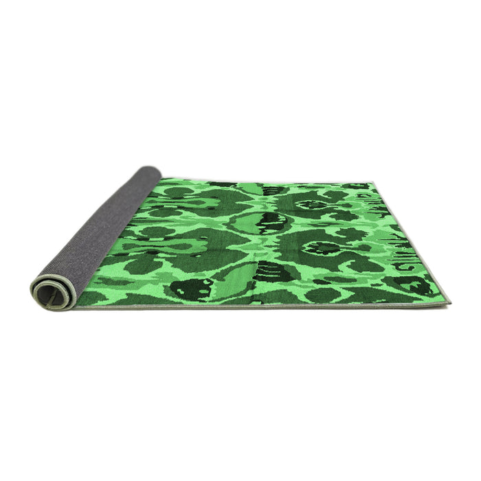 Sideview of Abstract Emerald Green Modern Rug, abs4556emgrn