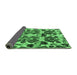 Sideview of Abstract Emerald Green Modern Rug, abs4556emgrn