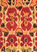 Machine Washable Abstract Orange Modern Area Rugs, wshabs4556org