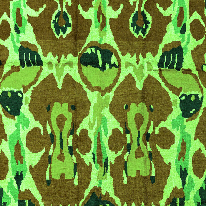 Machine Washable Abstract Green Modern Area Rugs, wshabs4556grn