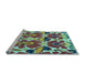 Sideview of Machine Washable Abstract Light Blue Modern Rug, wshabs4556lblu