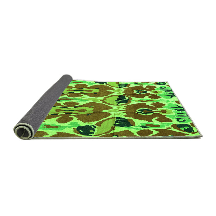 Sideview of Abstract Green Modern Rug, abs4556grn