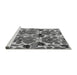 Sideview of Machine Washable Abstract Gray Modern Rug, wshabs4556gry