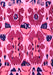 Machine Washable Abstract Pink Modern Rug, wshabs4556pnk