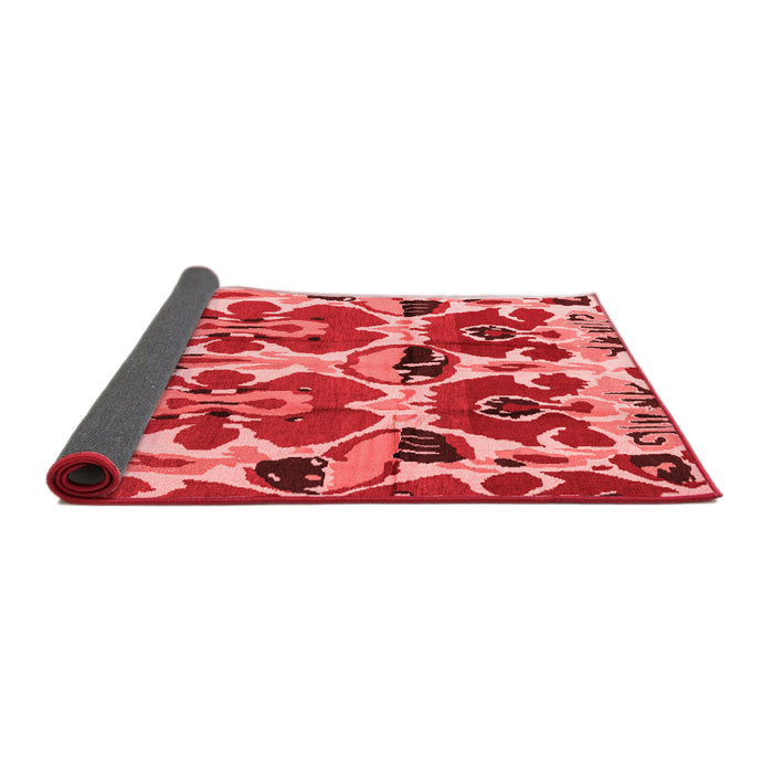Abstract Red Modern Area Rugs