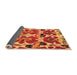 Sideview of Abstract Orange Modern Rug, abs4556org