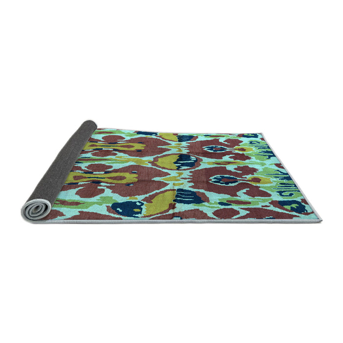 Sideview of Abstract Light Blue Modern Rug, abs4556lblu