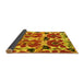 Sideview of Abstract Yellow Modern Rug, abs4556yw