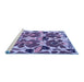 Sideview of Machine Washable Abstract Blue Modern Rug, wshabs4556blu