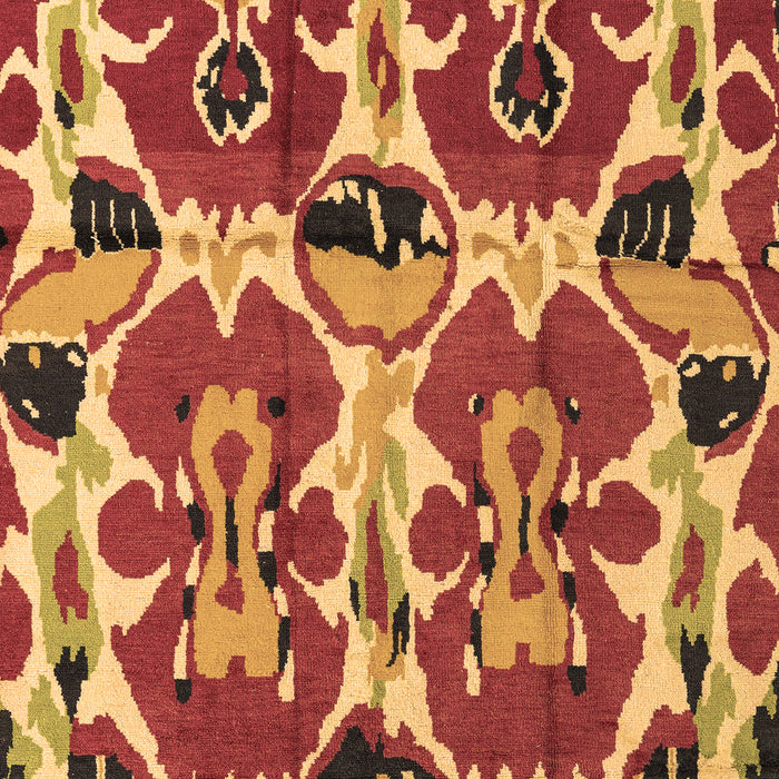 Machine Washable Abstract Brown Modern Rug, wshabs4556brn