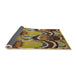 Sideview of Abstract Metallic Gold Modern Rug, abs4557