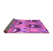 Sideview of Abstract Purple Modern Rug, abs4557pur