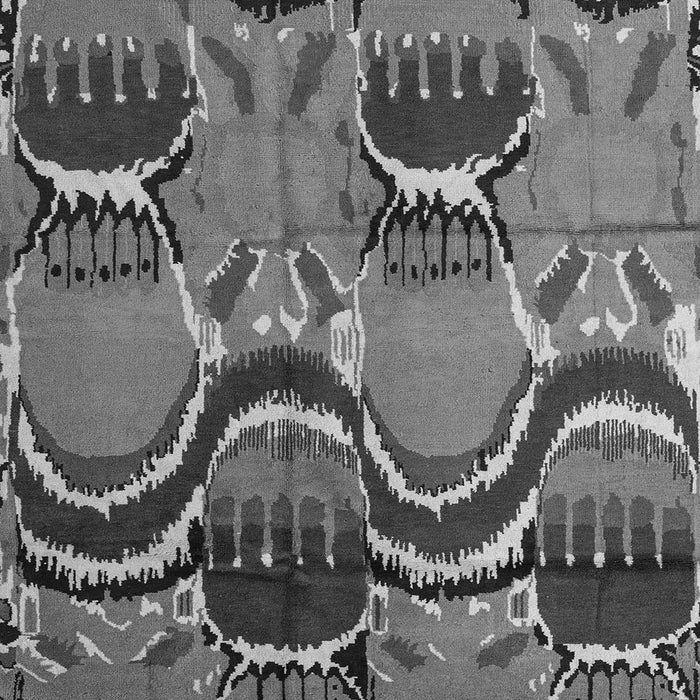 Square Machine Washable Abstract Gray Modern Rug, wshabs4557gry