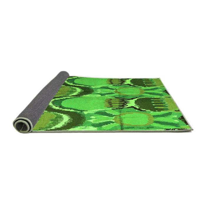 Sideview of Abstract Green Modern Rug, abs4557grn
