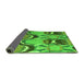 Sideview of Abstract Green Modern Rug, abs4557grn