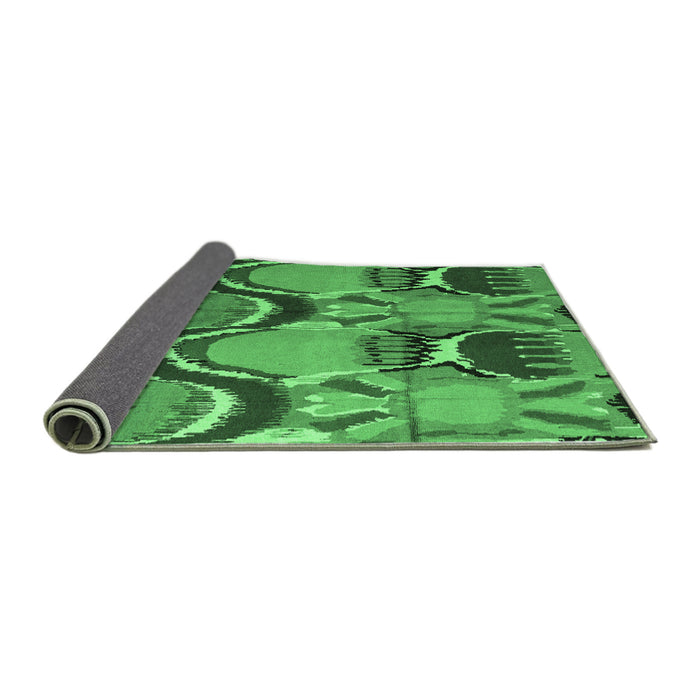 Sideview of Abstract Emerald Green Modern Rug, abs4557emgrn