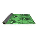 Sideview of Abstract Emerald Green Modern Rug, abs4557emgrn