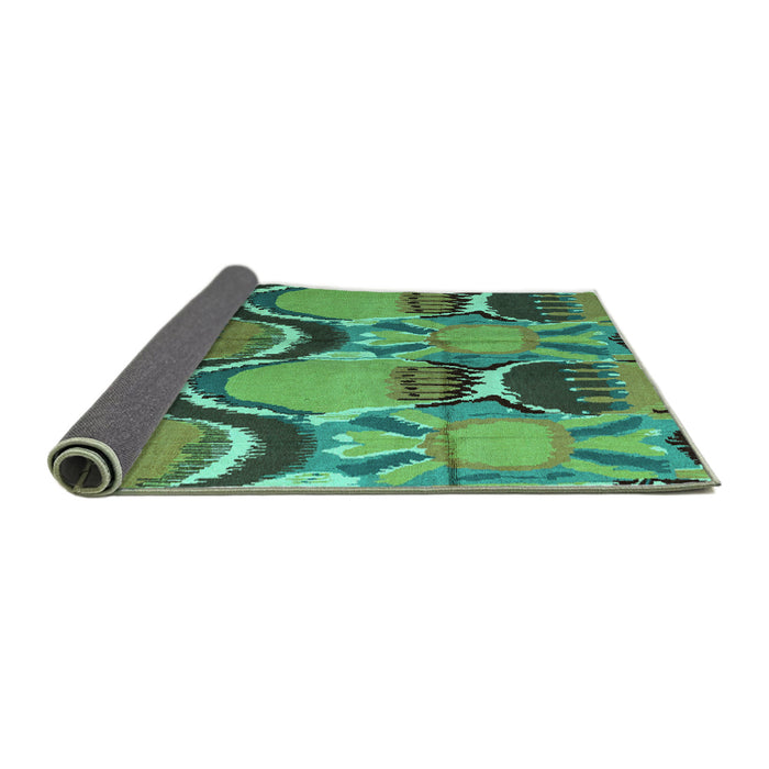 Sideview of Abstract Turquoise Modern Rug, abs4557turq
